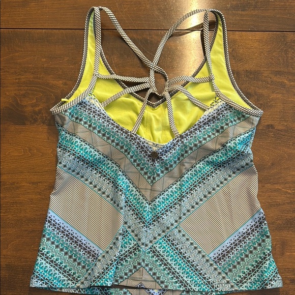 Prana Blue Print Tankini Top - Picture 3 of 3